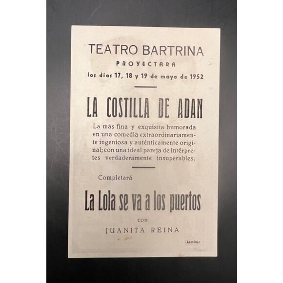 1952 Spanish Adam's Rib Movie Herald Handbill Katherine Hepburn Spencer Tracy - Picture 2 of 3